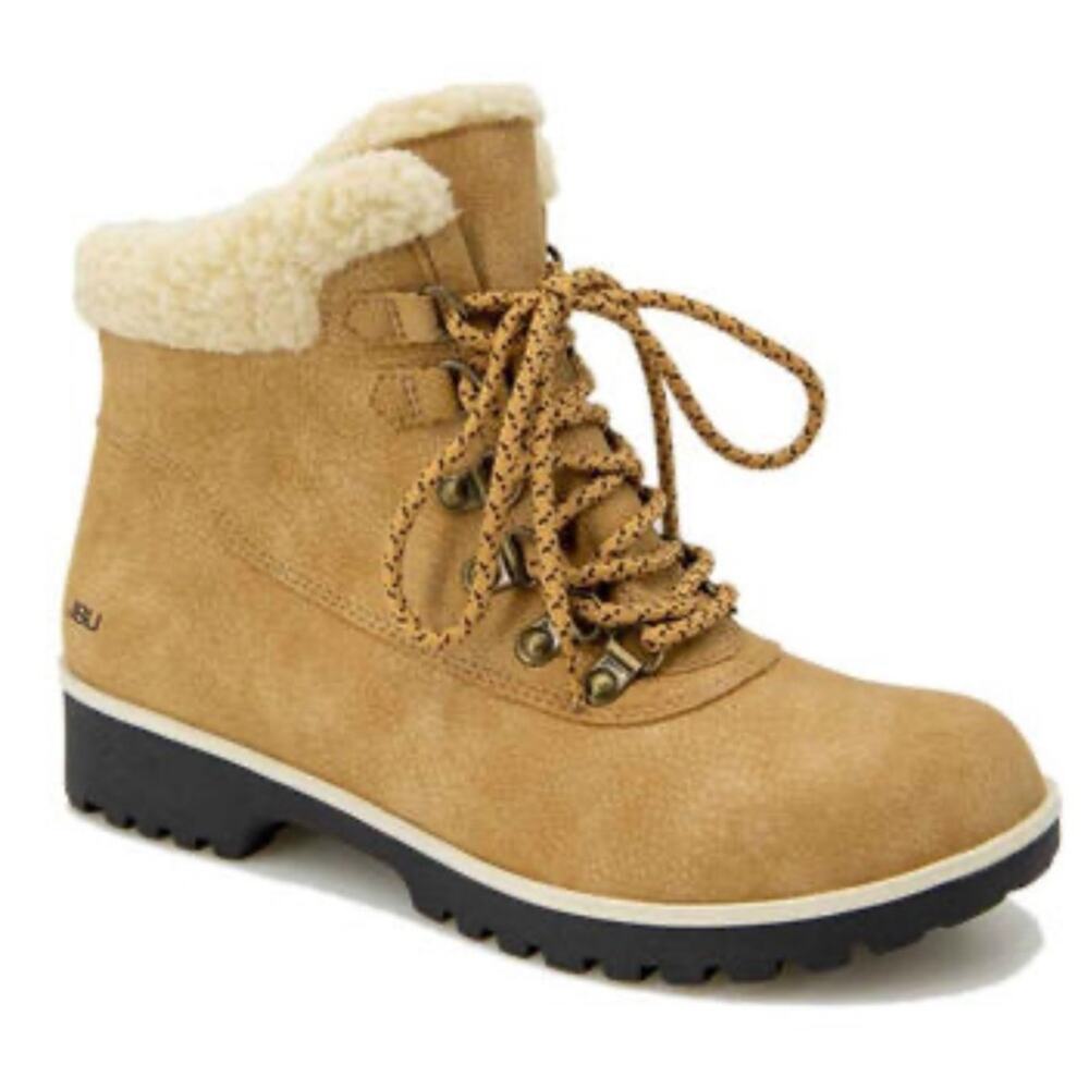 JBU Women's Blue Creek Water-Resistant Lace-Up Booties Tan Sz 11